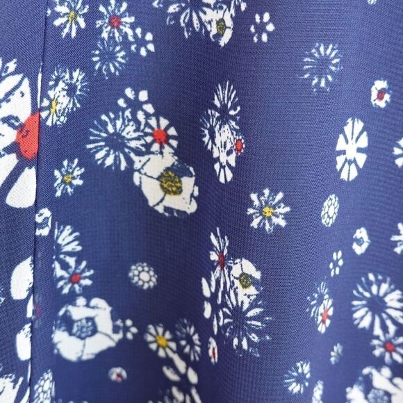 Jason Wu For Target Navy with White Florals Chiffon Sleeveless Dress Size Large - Picture 10 of 15